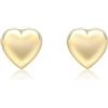 Carissima Orecchini a Bottone con Cuore per Bambini in Oro Giallo 9 ct 3,9 x 3,9 mm