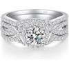 jiamiaoi Anello Donna Anelli Donna Argento 925, Anelli Fidanzamento Promise Ring Engagement Ring 7