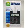CASIO HR-150RCE-WA - Mini calcolatrice scrivente CASIO con display a 12 cifre. Calcolatrice mini scrivente con display a 12 cifre. Tra le funzioni: Check & Correct, After-Print, Re-print. Inoltre: tasto cancella ultima cifra, stampa data/ora, tasto +/-, …