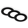 BRILONER - Set di 3 luci LED da incasso a soffitto, luci da incasso ultrapiatte, faretti da incasso per bagno, faretti da incasso per bagno IP65, nero, 86x30 mm (DxH)