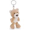 NICI Finni 62940 - Portachiavi con peluche a forma di orso, da attaccare allo zaino o alla borsa di grandi e piccini, 10 cm, color caramello