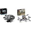 LEGO Star Wars Endor Speeder Chase Diorama Set 75353 + LEGO Star Wars Mos Espa Podrace Diorama Set 75380, Modello da collezione, Regalo per uomini e donne
