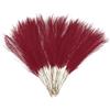 sourcing map 50 erba della pampa finta da 52 cm, finta decorazione con stelo, per riempire vasi da pavimento, decorazione per matrimoni, decorazione per la casa, rosso vino