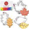 Ann Clark Cookie Cutters Formine per Biscotti Stampi a forma di foglie autunnali 3 pezzi, Prodotto negli Stati Uniti by Ann Clark, le forme di foglie d'acero, di quercia e a goccia