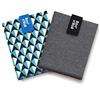 Roll'eat ® Pack 2 Unità - Boc'n'Roll Nature Nero & Tiles Blu | Involucri Riutilizzabili Porta Panini | Porta Merenda Ecologico | Wrap senza BPA