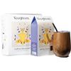 Veegreen Set Yerba Mate in Acciaio Inossidabile | Tazza Per Bere Yerba Mate Argentino | Include una Bombilla e un coperchio richiudibile | Set Autentico (Legna) (cofanetto degustazione)
