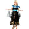 AMOBON Costume Cleopatra Bambina Carnevale: Vestito Egiziana Bambina con Accessori - Costume Cleopatra Ragazza per Carnevale Carnival Cosplay Festa (Nero, S)