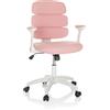 HJH Office sedia girevole per bambini KID ERGOLINO W con schienale ergonomico, rosa, 736429