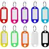 FYACCD 10 Pezzi Targhette Portachiavi, 10 Colori Plastica Portachiavi, Portachiavi in Girevole, con Finestra per Etichetta ad Anello Diviso, Targhette Intercambiabile, per Hotel, Uffici, Valigie