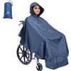 Fonakei Poncho per sedia a rotelle, leggero, traspirante e impermeabile, copertura per sedia a rotelle, universale, per scooter e sedia a rotelle elettrica, copertura completa per adulti, riutilizzabile (blu)
