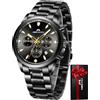 MEGALITH Orologio Uomo Cronografo Militare: Impermeabile Analogico Orologi con Fecha Luminosa - Regalo per Affari Lavoro Uomo