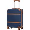 COOLIFE Valigia Cabina 55x40x20 EasyJet Ryanair Bagaglioamano Rigida PC+ABS | Lucchetto TSA 4 doppie ruote, leggera - Ideale per priority boarding, weekend & city break