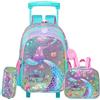 HTgroce Zaino Trolley Scuola Elementare Bambina Zainetto Scuola Trolley Bambina Valigie