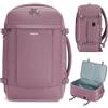 ECOHUB 30L Zaino da Viaggio Aereo 45x36X20 per Easyjet, Zaino Bagaglio a Mano Tasca Antifurto per Laptop, 15.6 Pollici Zaino Porta PC, Impermeabile Borsa da Cabina PET Riciclato per Donna Uomo (Rosa)