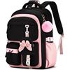 Amythe Zaino Ragazza 1a-5a Elementare con Bande Riflettenti | Zaino Ragazza Scuola Adolescente Elementari Medie Casual Portamonete Mignon