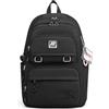 Amythe Zaino Scuola Media Elementare - Elegante Zainetto per Bambina Impermeabile Leggero Zaino Porta Pc Borsa Scuola Casual per Adolescenti Ragazza Ragazzi -Nero