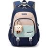 Amythe Zaino Ragazza Scuola Elementare Media Leggero Grande con Pettorina | 30L Zaino Scuola Idrorepellente, Adatto al Trolley, Casual Zaini Porta PC, Ragazze 9 ai 16 anni, Ritorno / Viaggio, Blu