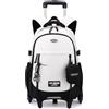 Amythe Zaino Trolley Scuola per Ragazzi, Zaini con Carrello Rimovibile Moda per Ragazzo, Impermeabile, per Laptop 15.6, 6 Ruote per Scuola Media, Superiore e Viaggi