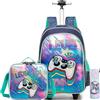 HTgroce Bambino Zaino Trolley Bambini Trolley Scuola Elementare Ragazzi, Zaino Scuola Elementare