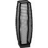 Outsunny Lampada Solare da Giardino con Pannello di Ricarica, in Acciaio e Rattan, 20x20x68 cm, Nero|Aosom