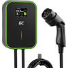 Green Cell GC PowerBox Wallbox 22kW Tipo 2 Caricabatterie per Auto Elettriche EV PHEV Cavo 6m Display LCD Compatibile con Tutti i Veicoli Elettrici Model 3/S/X/Y, 500e, e-208, ID.3, ID.4, i3, EV6, ZOE