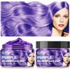 KLLALO Hair Colour Cera, Cera Temporanea per Capelli, gel colorato per capelli Uomo e Donna Lavabile, Crema Acconciatura Temporanea, acconciatura opaca naturale per la festa Halloween (#04-Viola)