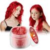 Magic Master Keratin Cera di colore dei capelli, Gel istantaneo di colore dei capelli Magic Master Keratina Temporaneo colore naturale crema capelli, usato per i bambini, feste, giochi di ruolo, Halloween(rosso)