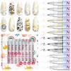 SAVILAND Penna Smalti per Unghie Set 12PCS 4 Colori Smalti per Unghie Ad Asciugatura Rapida e Altamente Pigmentati con Punta Precisione Pennarelli Lunga Durata Graffiti per Nail Art DIY Design