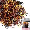 Basic Sense Elastici per capelli extra forti per bambini, elastici per trecce per ragazze, piccoli, 500 pezzi, marrone