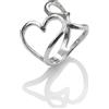 Giovanni Raspini / Cuori e Monete / anello doppio cuore aria / argento - 9894