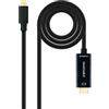 NANOCABLE 10.15.5105 - Cavo convertitore da USB-C a HDMI, USB-C/M - HDMI/M, Nero, 5 m