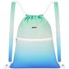 WANDF Zaino con Coulisse con Spalline Borsa da Palestra Borsa Sportiva Sacca Sportiva Sacca da Palestra Coulisse Regolabile per Uomo e Donna Tasca Interna 11 Litri (Arcobaleno)