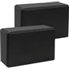 Griwuut Set di 2 blocchi da yoga in schiuma EVA ad alta densità, antiscivolo, leggeri, per pilates, meditazione e stretching profondo, accessori per fitness (nero)