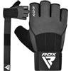 RDX Guanti Palestra, Fitness Guantoni Pesi Bodybuilding con 3 Piastre di Allineamento Del Polso, Cinghia di Supporto 15 Pollici Protezione Antiscivolo Palmo, Powerlifting, Calisthenics, Uomo Donna