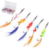 KQDRAVINE Set di 5 Cucchiaini Pesca Trota con Scatola Trout Spoons per Trote con Girelle Rotanti Set di Pesca Esche Cucchiaino da 3 g Cucchiaino per Trote Set di Esche per Trote Spinner