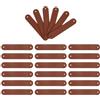 PATIKIL 24Pezzi Etichette in Pelle, Etichette in Pelle da 85mm Fatte a Mano Etichette all'Uncinetto in Pelle PU Finte Personalizzate Vuote Incise con 2 Fori per Oggetti, Marrone