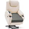 HAVARGO Grande cuscino per sedia in memory foam a doppio strato per recliner, divano, braccia, con copertura lavabile in testo, base antiscivolo per pain e pressure in rilievo, 50 x 50 x 12,7 cm