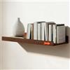 LNSYSNS Mensole da Muro Legno 30 x 15cm, Orizzontale Design Mensole da Parete in Pino, Mensola Galleggiante per Cucina, Soggiorno e Ufficio, Colore Noce Scaffale Muro per Montaggio a Parete
