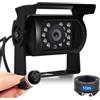 Rimoody Telecamera Posteriore 4 Pin Aviation Connettore con Linea di Aiuto alla Retromarcia Visione Notturna IP67 Impermeabile Grandangolo con 10m Cavo Telecamera Posteriore per Bus/Furgoni/Camion/Rimorchio