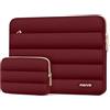 MOSISO 15-15,6 pollici Custodia Laptop, 16 pollici Borse PC Compatibile con MacBook Pro 16, HP Dell ASUS Acer Toshiba Lenovo Computer Portatile, Poliestere Orizzontale Borsa&Pouch, Rosso