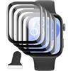 Rniidaaz 4 Pièces Pellicola Protettiva per Huawei Watch Fit 3 [Non Vetro Temperato], Anti Graffio Film, Anti-Impronte, HD Chiaro PMMA Film Protettivo Composito, 3D Curva Protezione Schermo