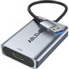 ABLEWE Adattatore USB 3.0/2.0 a HDMI, in alluminio aggiornato, HDMI a USB, audio video, grafico, cavo convertitore per PC, laptop, monitor, proiettore desktop, TV, compatibile con Mac OS