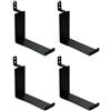 URCheers Organizzatore da parete per pannello acustico, ganci, scatola e scaffale in metallo, supporto per pannelli acustici a lamelle, accessori per ufficio, corridoio, cucina, ecc. (4 x ganci da parete)