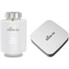 Hom-io la tua smart home HOM-KIT-TERMOV2 Kit Valvole Termostatiche Smart WiFi, Testa Termostatica e Gateway Zigbee per Controllo Intelligente Riscaldamento, Compatibile Alexa e Google Home