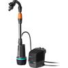Gardena Pompa Per Cisterna A Batteria 2600 Comfort 18V P4A Solo: Programmazione dell'irrigazione, Funzione timer, Si adatta al serbatoio dell'acqua, Pressione costante, Senza fili (14604-55)