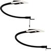 kalb Material für Möbel kalb | Luce da letto a LED Luce di lettura e notturna Flex Light Lampada da comodino Lampada da lettura 2 Set nero