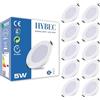 HYBEC - Faretti LED da Incasso per Cartongesso, Faretto LED Incasso 6500ºK, 5W (Pack 10)