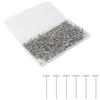KINBOM 500pz Spilli a T, 45mm Spilli per Parrucche in Metallo Aghi Cucito Lavori Fai da Te Creazione Gioielli per Parrucche Forniture Appendere Quadri (Argento)