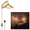 YNDD Applique da Parete Interno Legno Rustico, Rattan Boho Lampada da Muro con 3m Filo e Spina Dimmerabile Lampade Pareti Vintage Lampada Murale Vintage E27 per Soggiorno Camera da Letto Corridoio