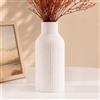 YOMKILU Vaso in ceramica, alto 20 cm, con motivo erba della pampa. Piccolo vaso decorativo, ideale per tavolo da pranzo, libreria, caminetto e ingresso, Semplice, moderno, stile bohémien, bianco
